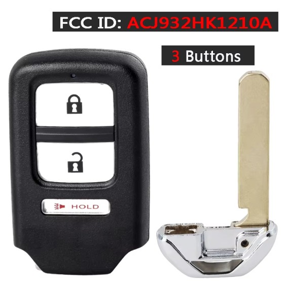 2013-2015 Honda Crosstour / 3-Button Smart Key / PN: 72147-TP6-A61 / ACJ932HK1210A (AFTERMARKET)